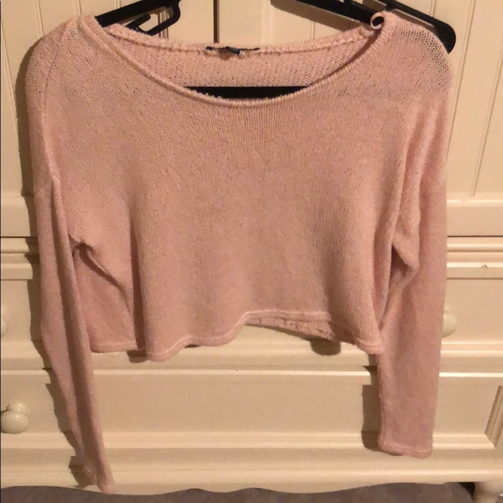 American Eagle Pink Sweater crop top size: XS